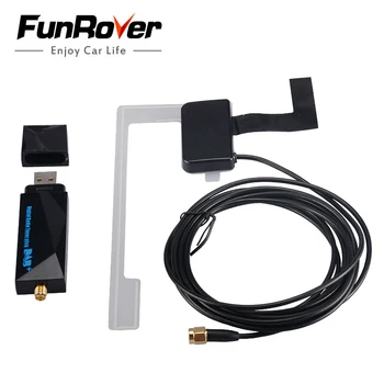 FUNROVER DAB + usb ボックス usb ドングルアンテナ android のカー dvd プレーヤー gps 6.0 8.0 9.0 os と DAB アプリケーション