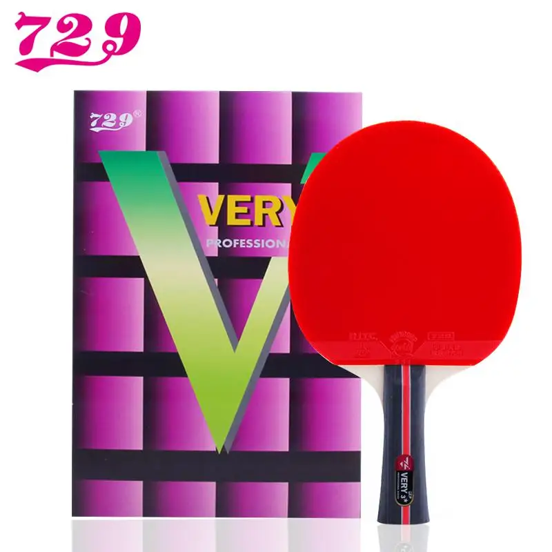 Дружба 729 очень 3/4 ракетки для настольного тенниса готовые ракетки Спортивные С бугорками резиновые ракетки для пинг-понга с сумкой - Цвет: VERY 3 long handle