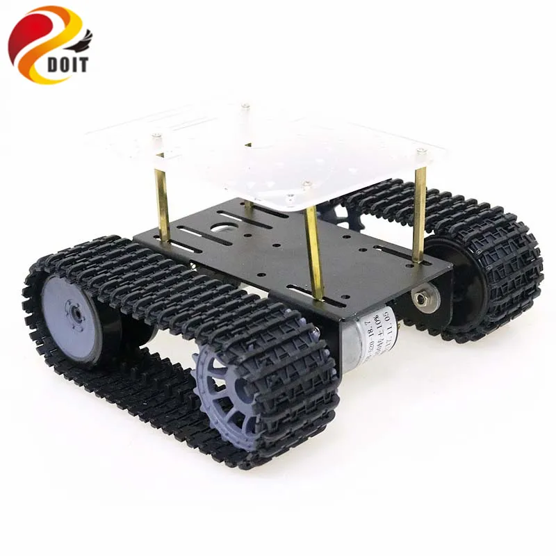 Mini TP101 Smart Tank Chassis Tracked Chassis Remote Control Platform with Dual DC Motor Acrylic Plate for Arduino DIY Project