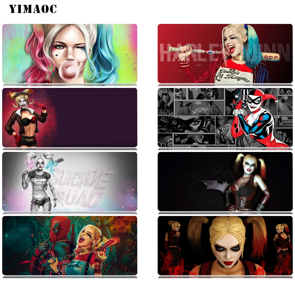 YIMAOC Harley Quinn коврик для мыши 40x90 см компьютерный коврик для мыши Противоскользящий коврик для игровой мыши из натурального каучука