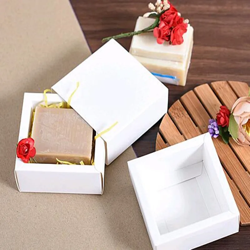 30pcs/lot Cardboard Mini Box 8*8*3.5CM DIY Kraft Paper Box Soap Box Jewelry Packing Gift Box PP061501