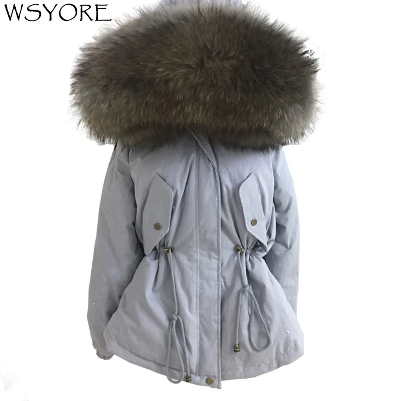 

WSYORE Winter Jacket Women Down Jacket 2019 New Thick Big Fur Collar Hooded Down Winter Jackets and Coats Female NS466