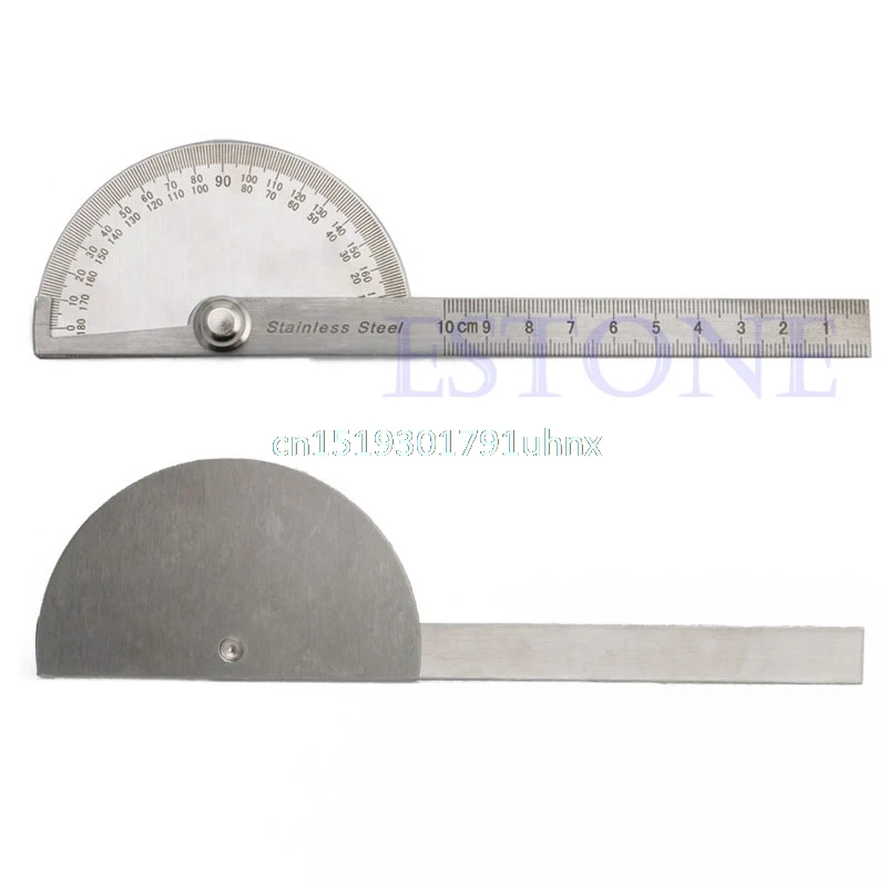 180 degree Protractor Angle Finder Arm Measuring Ruler Tool Stainless Steel