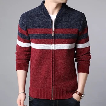 

2020 Thick New Fashion Jackets For Men Velvet Cardigan Windbreakers Trend Streetwear Overcoat Autumn Casual Coat Mens Clothes