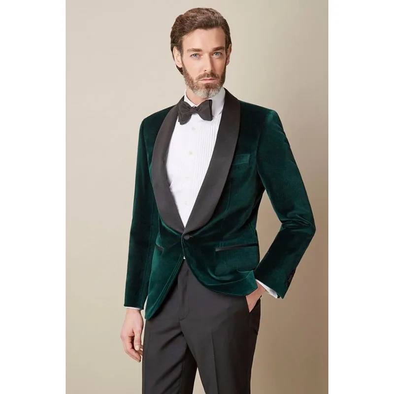 Dark-Green-Velvet-2017-Brand-New-Men-Suit-Bespoke-Shawl-Collar-O on-Men-Suits-Fashion