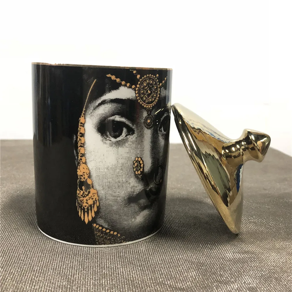 Подсвечник Fornasetti, ручная работа, кувшин для свечей, ретро, Lina, для хранения лица, керамический контейнер, украшение для дома, ювелирный ящик для хранения