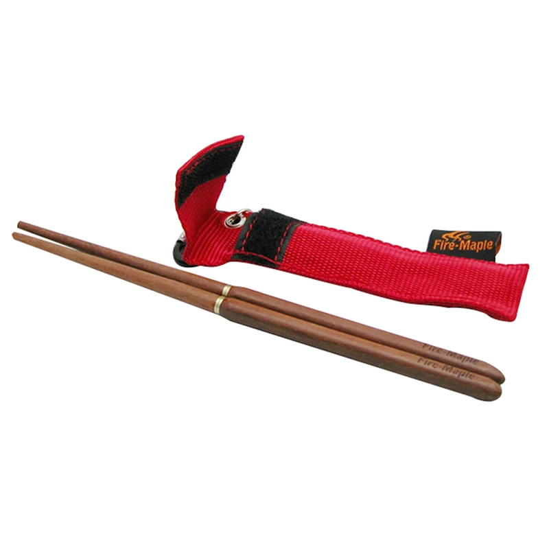 Portátil plegable mochilero picnic Vajilla plegable rojo sándalo Palillos para camping al aire libre Kits de viaje
