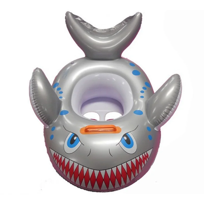 

Newly New Shark Shaped Kids Inflatable Baby Toddler Swimming Swim Seat Float Pool Fish Ring BF88