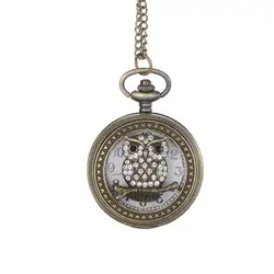 2018 новый для женщин леди Девушка кварцевые карманные часы цепочки и ожерелья цепь круглый кулон подарок на день рождения LXH