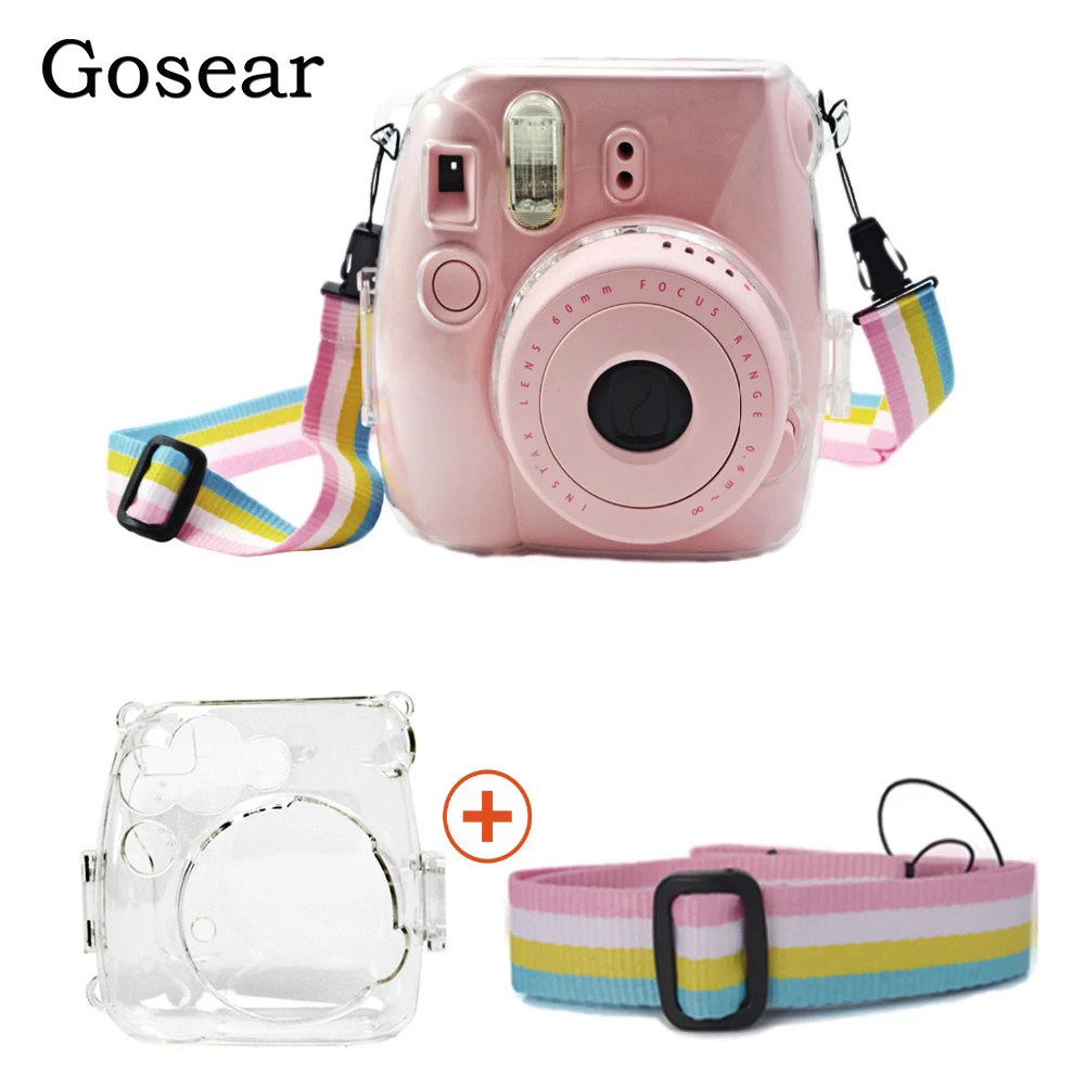 Чехол Gosear для камеры Fujifilm Instax Mini 9 8 Fuji мгновенный защитный чехол кожаный с