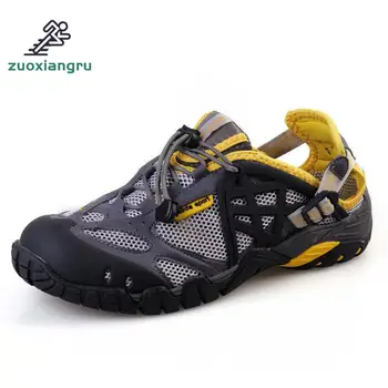 

Men/women Aqua Water Shoes Beach Sandals Female/male Lightweight Sport Sneakers Breathable Leather Shoes Outdoor Plus Size