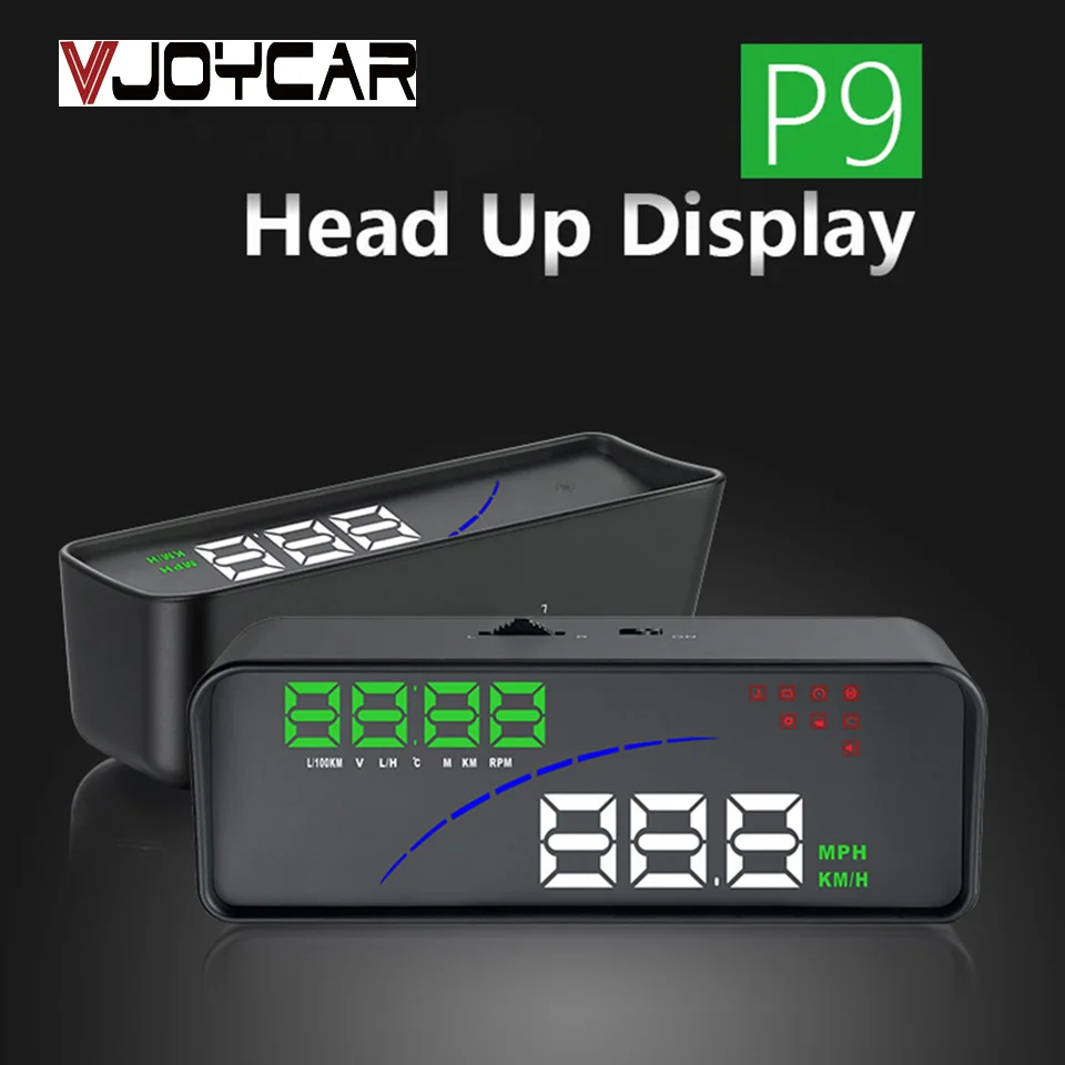 VJOYCAR OBD2 дисплей на голову P9 Hud Дисплей лобовое стекло автомобиля скоростной