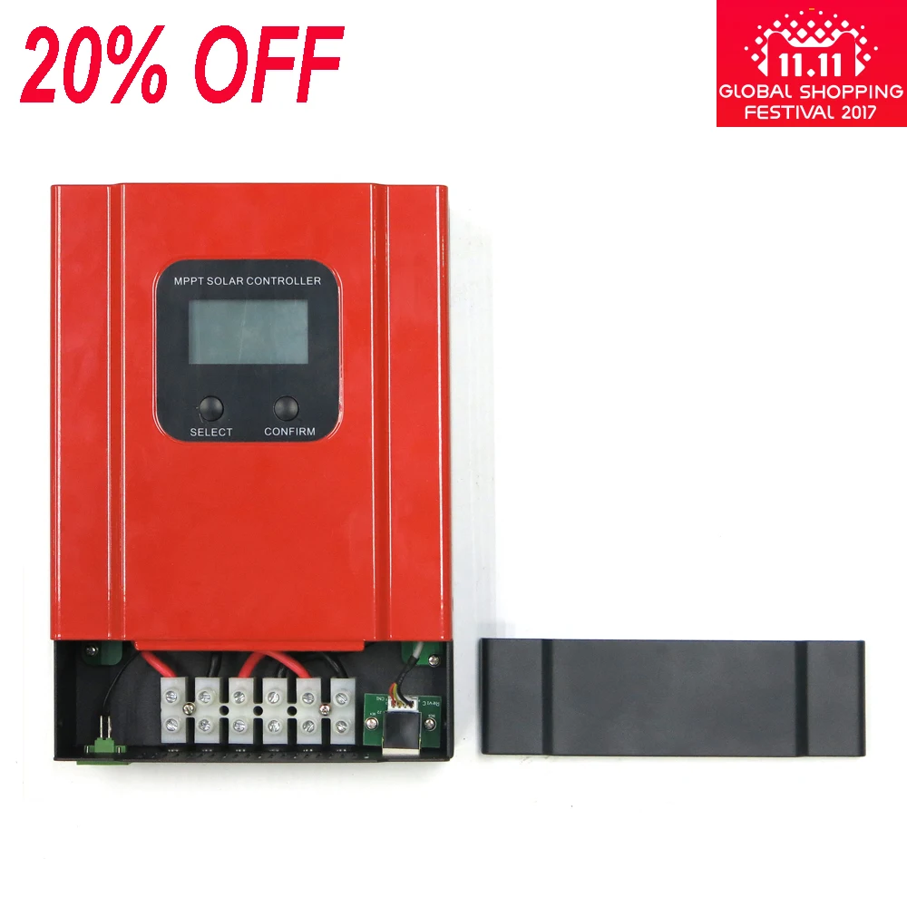 High efficiency 30A MPPT solar charge controller with LCD display for up to 150V