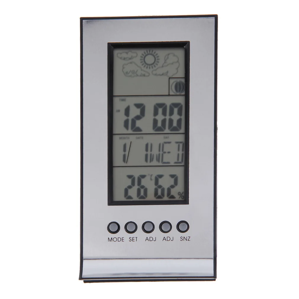 

Indoor Outdoor Wireless Weather Thermometer Station Daily Clock Snooze Forecast Calendar