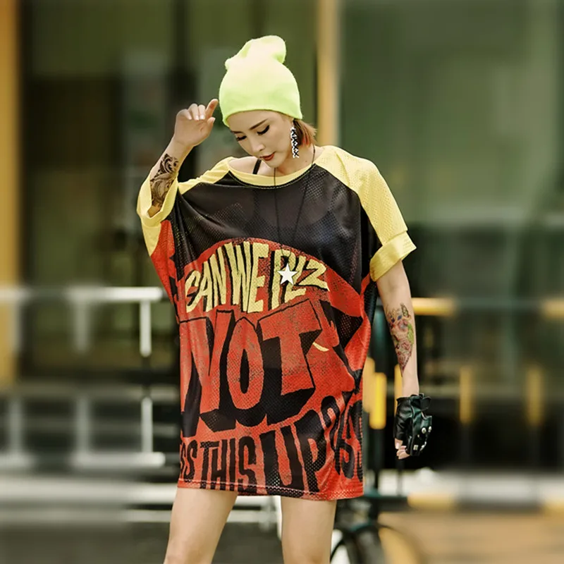 Топ женский сетчатый на одно плечо с надписью JUST.BE.NEVER wonder|t shirt loose|letter print t shirtprint |
