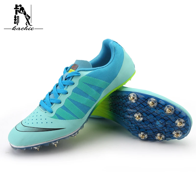 KACHIE Professional Men Women Spikes Running Shoes Top Quality High