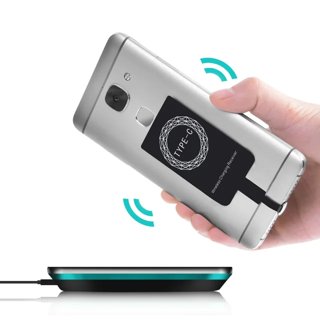 Essien Universal Qi Wireless Charger Receiver for iPhone Adapter Receptor Receiver Pad Coil Android Phone Micro USB Type C