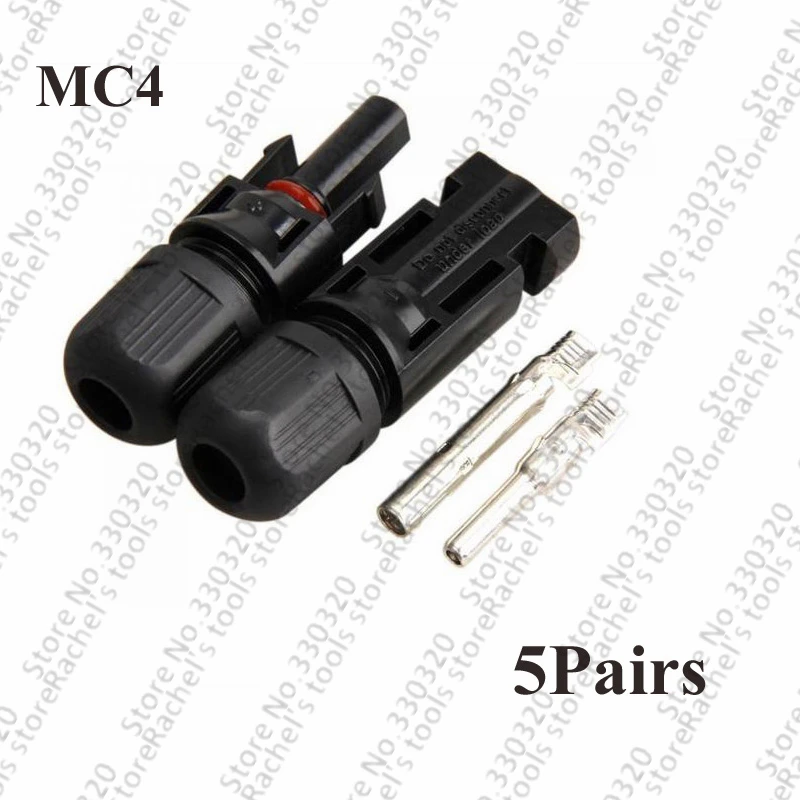 

5Pairs x MC4 Connector male and female,MC4 Solar Panel Connector used for Solar Cable 2.5mm2 4mm2 6mm2