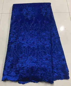 

African Lace Fabric 2019 High Quality 3D Lace Green Color French Tulle Lace Fabrics With Beaded For African Parties Z22