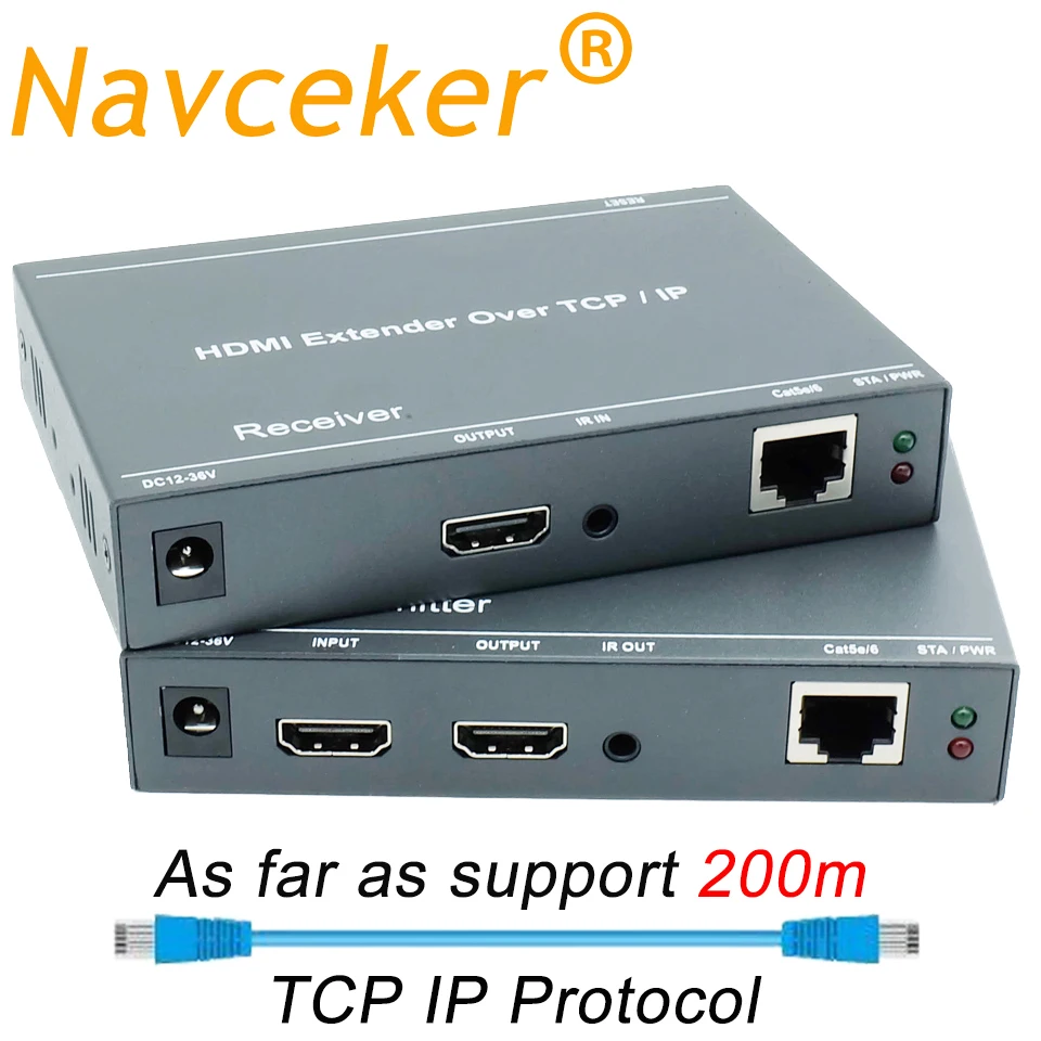 2020 ZY-DT209 RJ45 HDMI Extender IP Over UTP/STP CAT5 CAT5e CAT6 Extensor HDMI With IR LAN Network