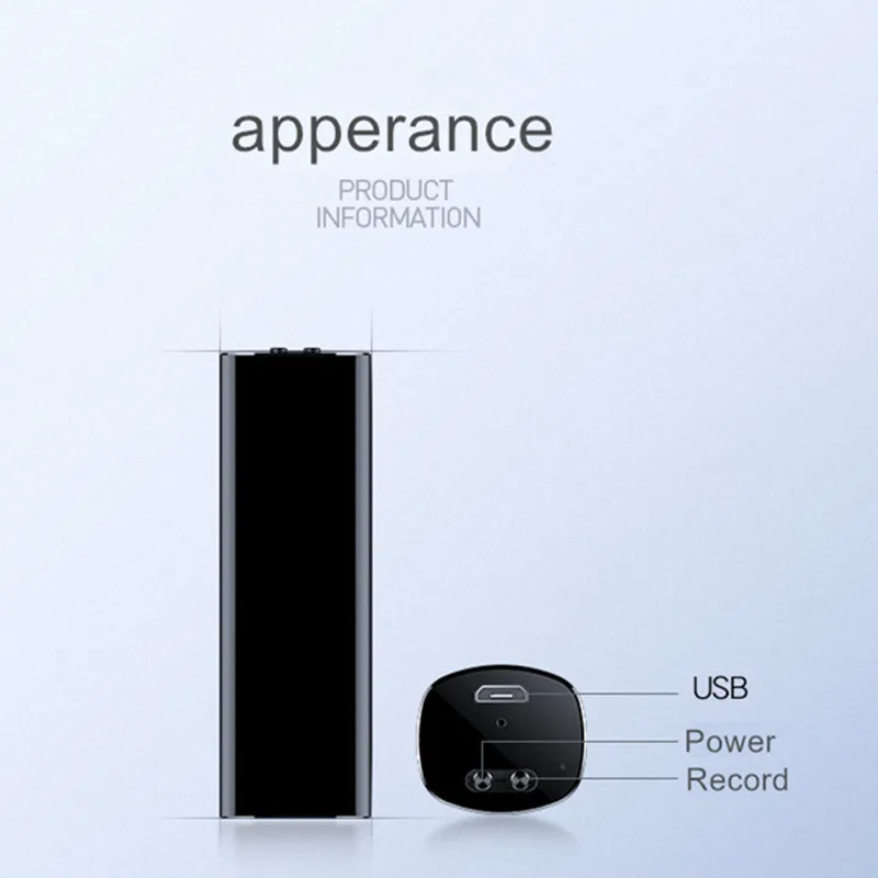 

Mini Long Time Voice Activated Recorder hidden Dictaphone Digital Audio Recording Noise Reduction Record with Magnetic