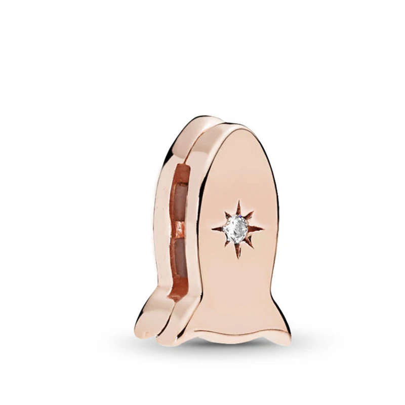 

Free Shipping 925 Sterling Silver Rose Reflexions Space Ship Clip Charms Fit Original Pandora Bracelet For Women DIY Jewelry
