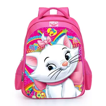 

16 Inch Lovely Cartoon Tinker Bell Marie Cat Princess School Bags For Girls Children Kids Backpack Schoolbag Mochila Infantil