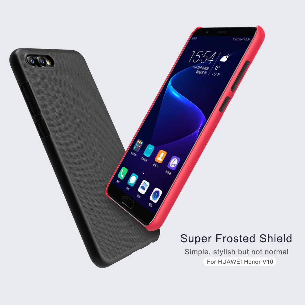 huawei honor v10 case free HonorV10 Protector film original Nillkin Frosted Shield back cover Case for |