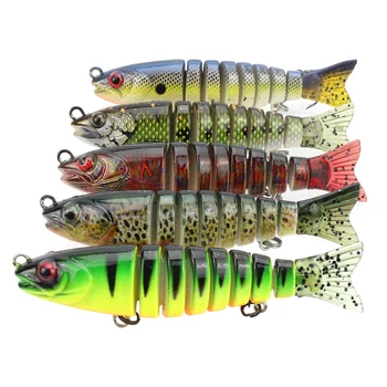 

1-piece 8 Jointed Minnow Hard Baits Trolling Lure Shap 10.5cm/17g Artificial Bait Wobblers for Sea Fishing Swimbait