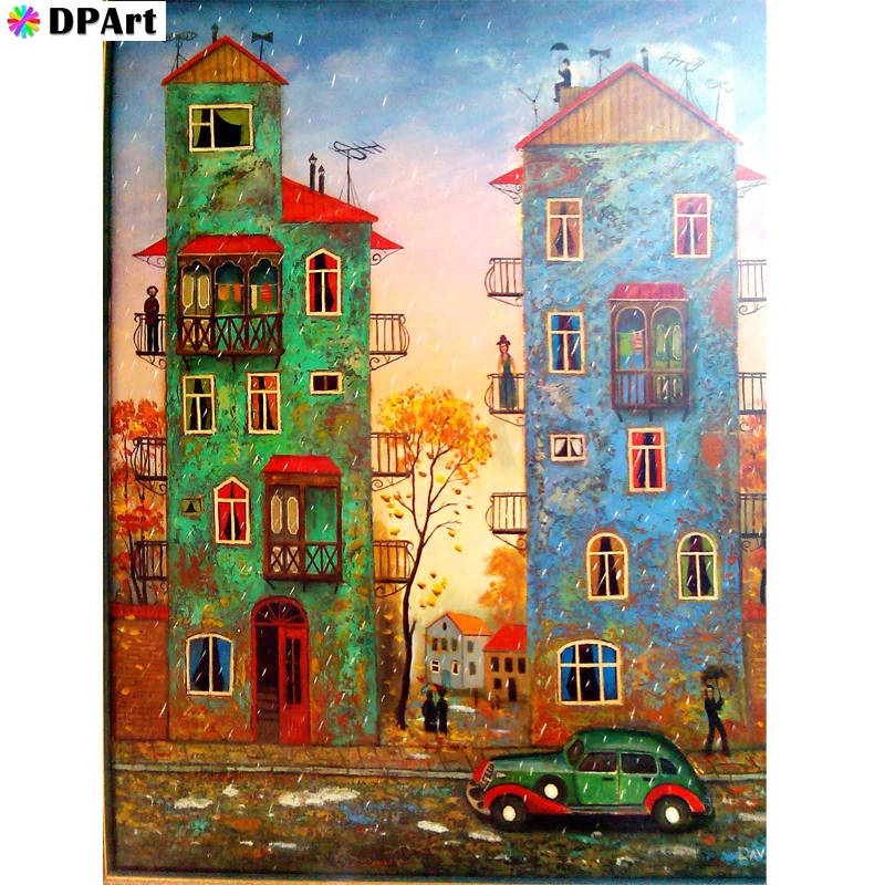 

Diamond Painting Full Square/Round Drill Urban Buildings 5D Daimond Painting Embroidery Cross Stitch Rhinestone Picture Zou131