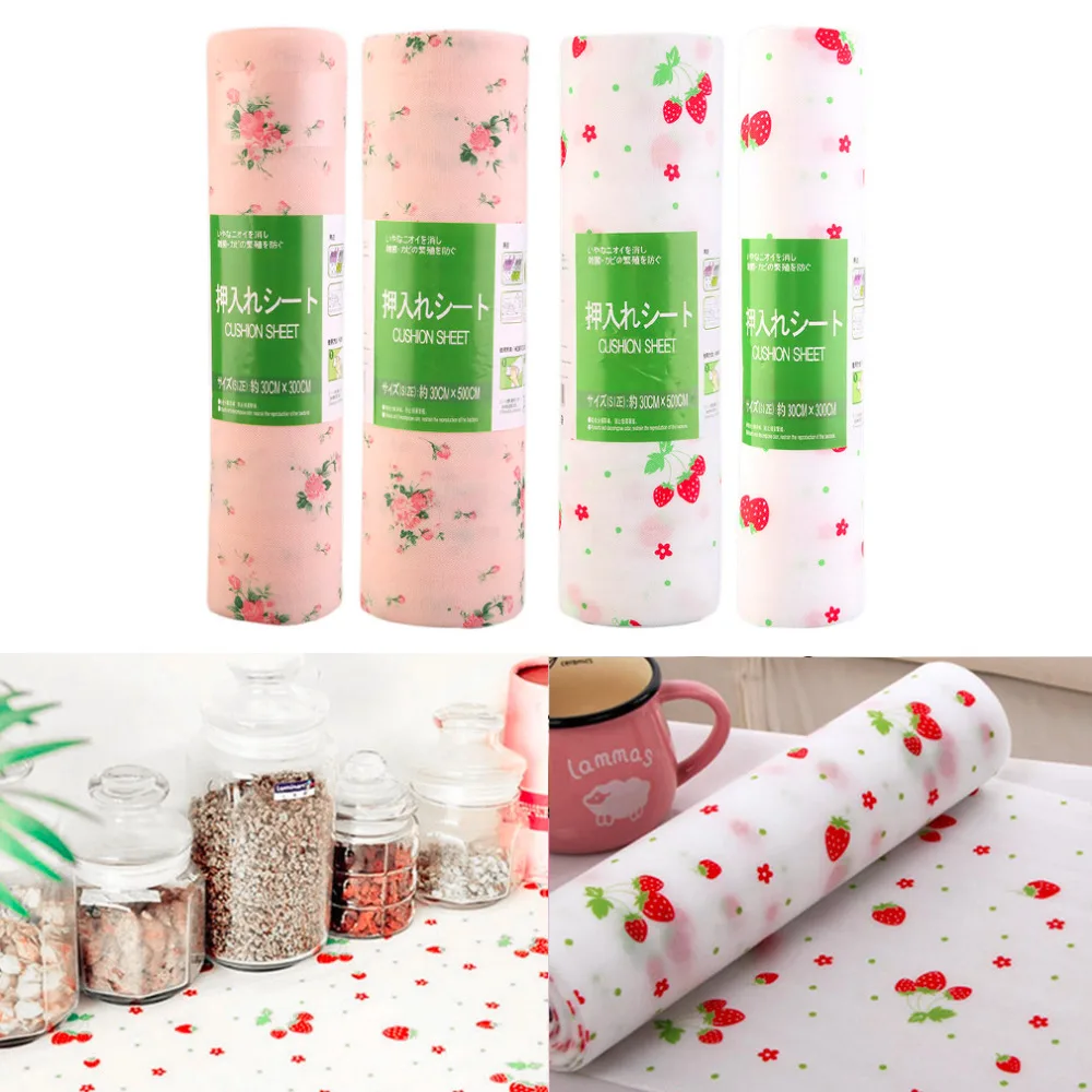 Kitchen Liner Print Anti bacterial Drawer Mat Pad Table 30*300