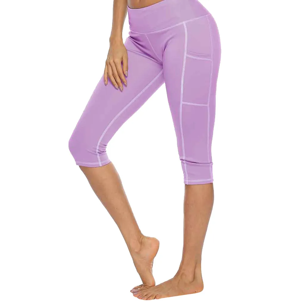 Woman Running Yoga Tight Pants Sports Pants And Hips High Waist Thread Pant sportswear woman gym legence gymshark capris