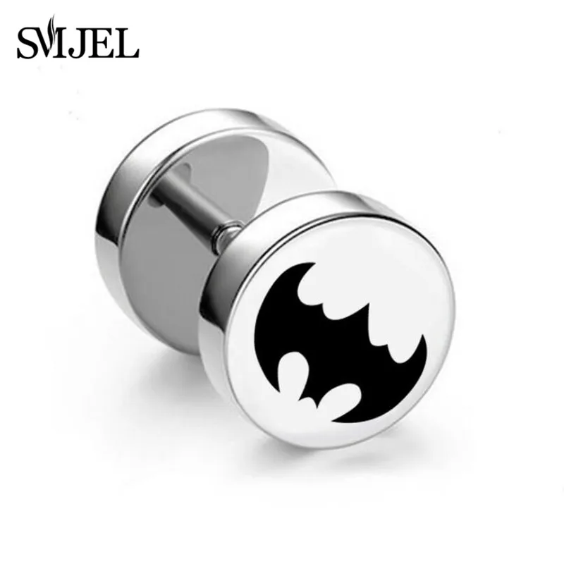 Set 3 Paia Orecchini A Perno In Acciaio Inox - Teschio Sorridente Hip Hop Unisex