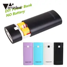 Amzdeal DIY USB внешний портативный Банк питания резервный чехол Мобильная мощность 18650 анти Зарядка батарея зарядное устройство чехол коробка
