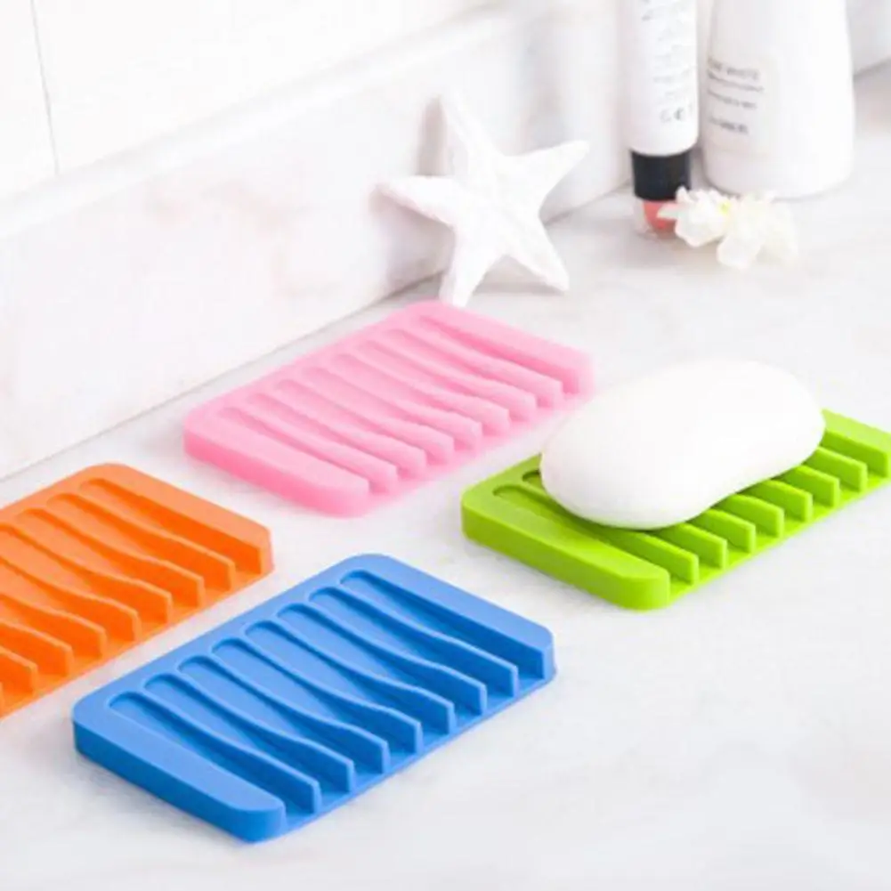 

Silicone Soap Box with Comb-shape Drain Design Stylish Soap Dish -40