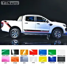 4 шт., автомобильные аксессуары, наклейки на боковую дверь, задний багажник, 4х4, полоски, графические виниловые наклейки на автомобиль для Ford ranger 2012