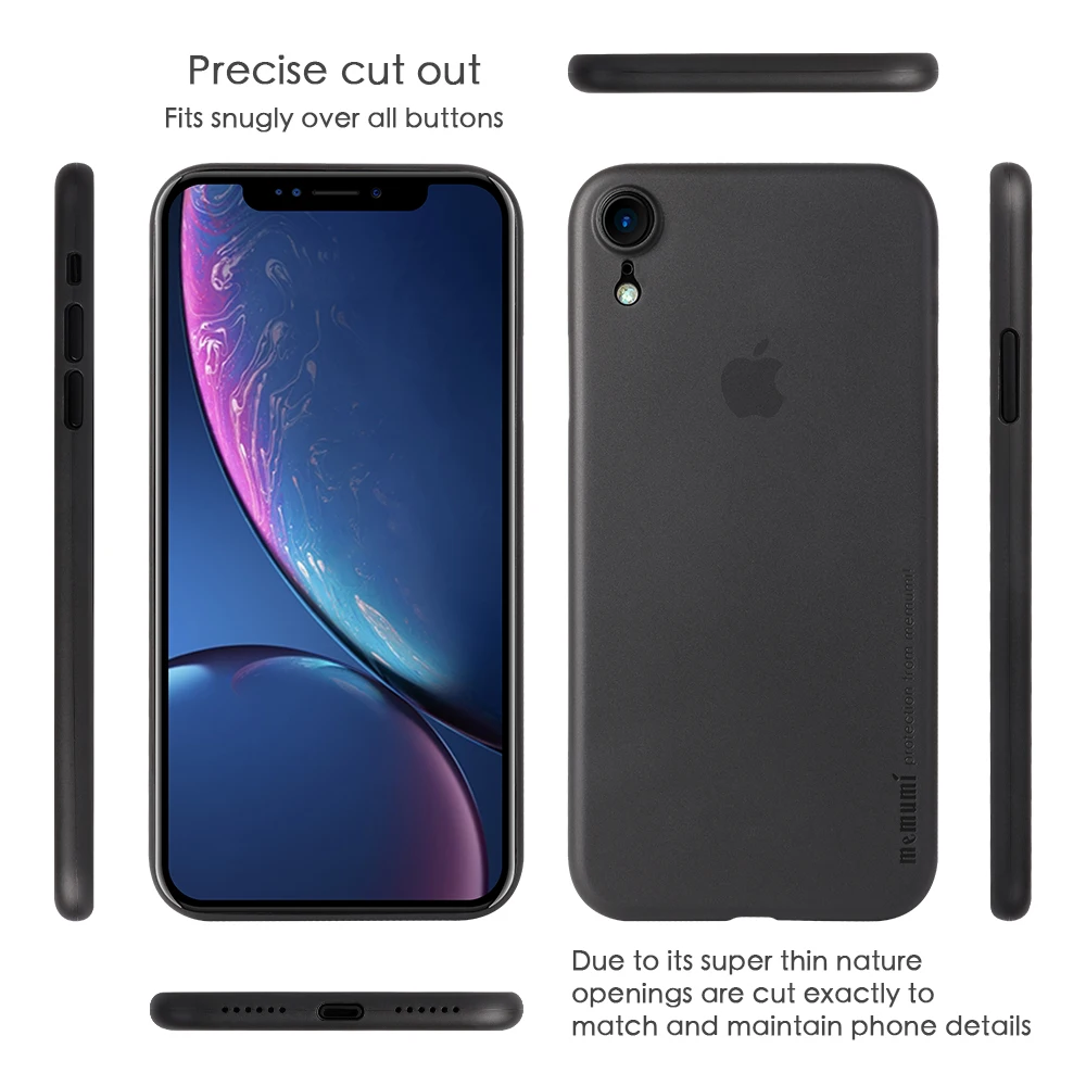 Чехол memumi для iPhone XR 6,", ультратонкий 0,3 мм PP матовый чехол для iPhone XR Тонкий чехол для телефона с защитой от отпечатков пальцев