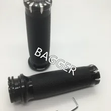 Руль управления для мотоциклов Ручки рулевые для мотоциклов рукоятка Ручки рулевые для мотоциклов " 25 мм для Harley Softail Sportster Touring Dyna Пользовательские ЧПУ Алюминий и ни скольжения гель резины