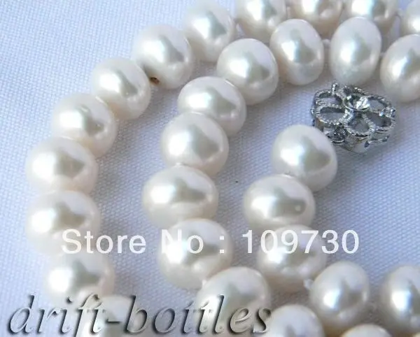 

Jewelry 0012120 10m-12mm Baroque White Freshwater Pearl Necklace