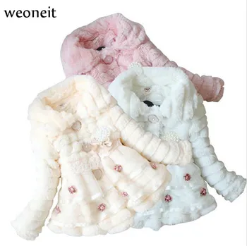 

Weoneit Baby Kids Girls Jacket Coat Faux Fur Fleece Party Coat New Girls Winter Warm Jacket Cardigan Snowsuit Outerwear 18M-6Y