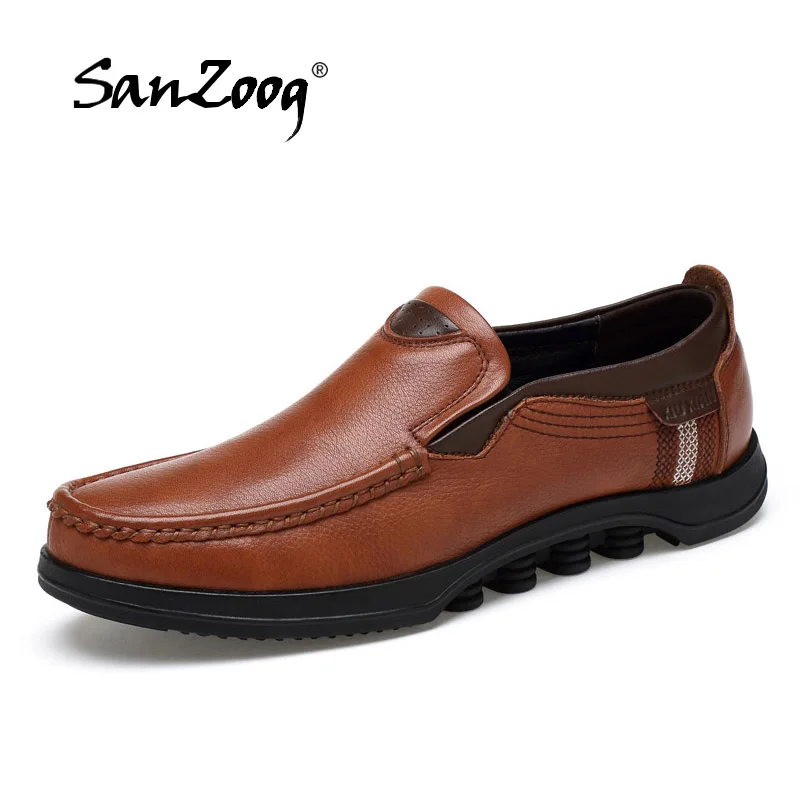 

Men Flats Shoes Full Leather Plus Size Fashion Shoes Breathable Cowhide Men Loafers Moccasins Casual Male Shoes Zapatos Hombre