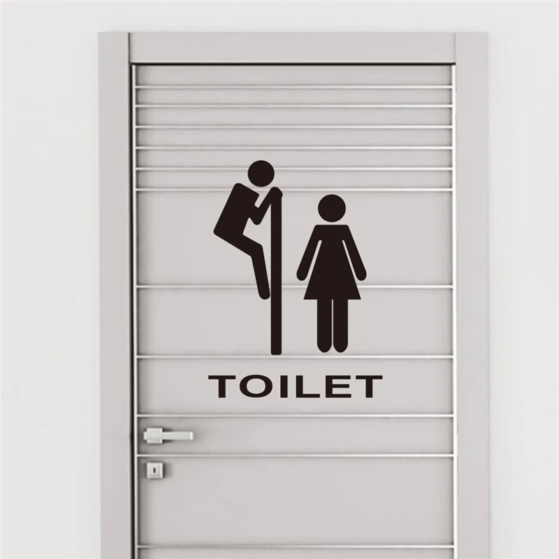

Fast shipping funny bathroom entrance sign vinyl sticker For Shop Office Home Cafe Hotel Toilets door decor wall stickers 312