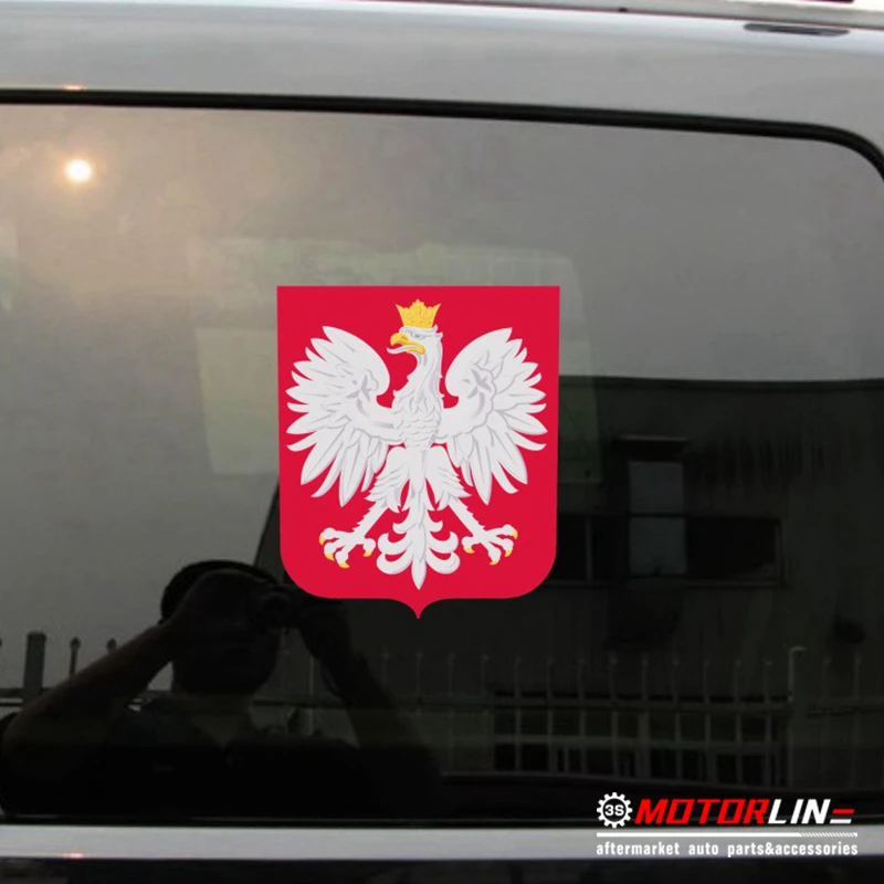 

Coat of arms Poland Decal Sticker Polska Herb Polski Vinyl reflective glossy pick size high quality