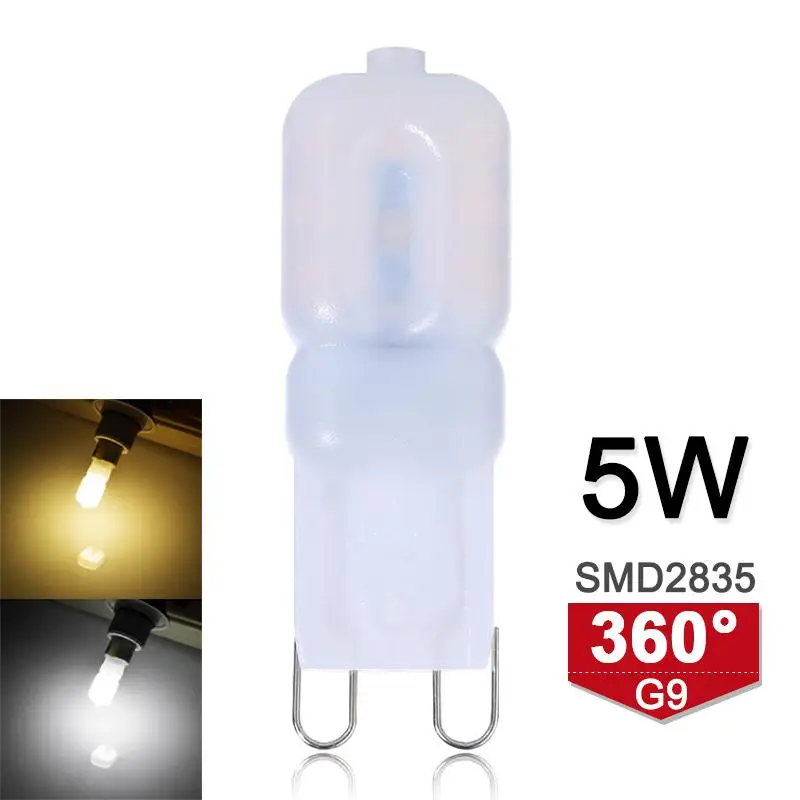 

Newest Mini G9 LED Bulbs 220V 240V 5W SMD2835 LED G9 Lamp Light 360 Degree Lighting Lampadas LED Ultra Bright Warm/Cold White