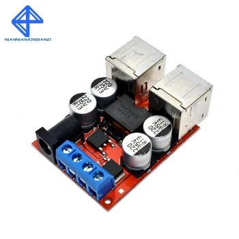 

8V-35V 5V 8A DC-DC Vehicle Charging Board Power Supply Depressurization Module 4 port USB Output mobile Charger