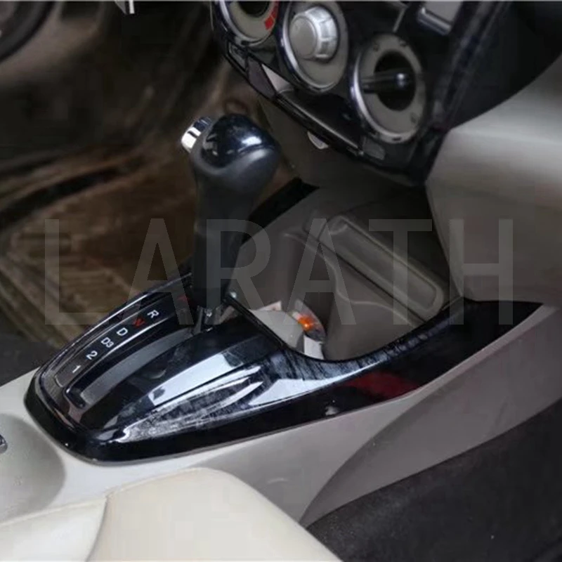 Для Honda City 2008-2012 черная ручка переключения передач из красного дерева из углеродного волокна рычаг переключения передач головная платформа крышка отделка автомобильные аксессуары