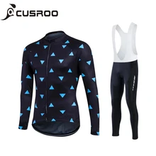 CUSROO на заказ женские с длинным рукавом Ropa Ciclismo Велоспорт Джерси Наборы Pro командный велосипед одежда треугольная Одежда наборы