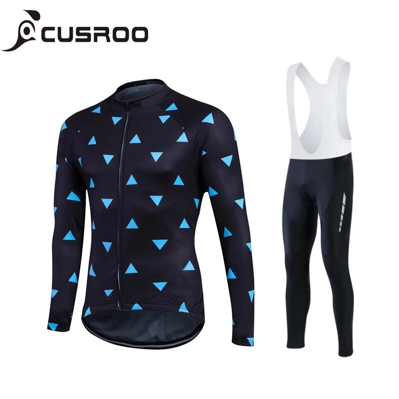 

CUSROO custom made women Long Sleeve Ropa Ciclismo Cycling Jersey Sets Pro Team Bicycle bike Clothes triangle clothes sets