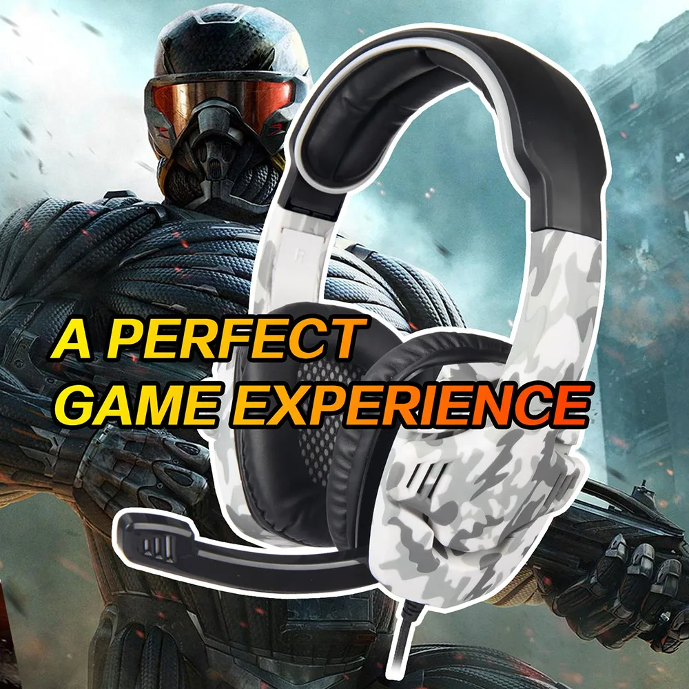 SADES SA-708GT Casque PS4 Headset with Microphone PC Gamer Camouflage Stereo Headphones for PC Cell Phone New Xbox One Laptop  (3)