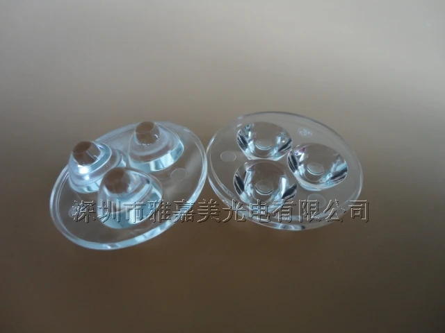 

3 UP 1 LED lens,CREE lens Diameter 25mm Smooth surface 30 degrees and 60 degrees, XLamp XP-E/XP-G /XP-G2 lens (10 pieces/lot)